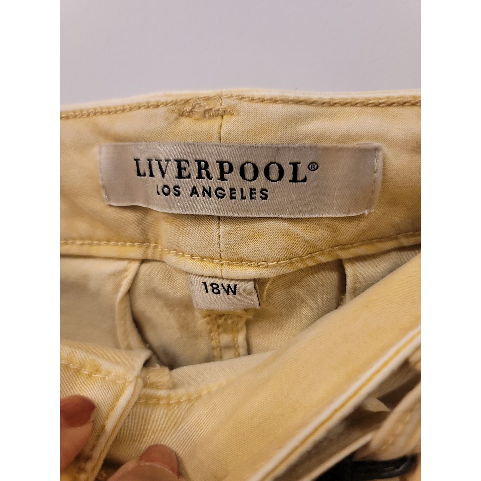 Liverpool Belted Skirt In Mustard Gold — image 6 of 8